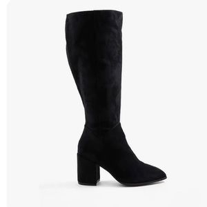 Torrid BLACK FAUX SUEDE KNEE HIGH BOOTS WIDE WOMEN'S SIZE 10